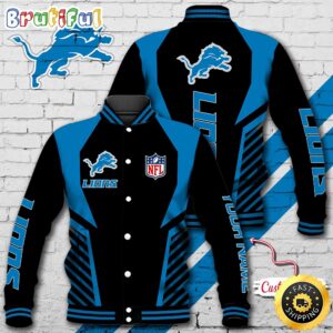 Detroit Lions NFL Style Baseball Jacket For Fans