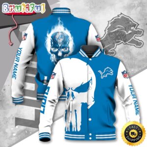 Detroit Lions NFL Style Baseball Jacket For Fans