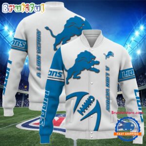Detroit Lions NFL Style Baseball Jacket For Fans
