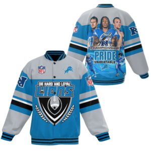 Detroit Lions NFL Style Baseball Jacket For Fans