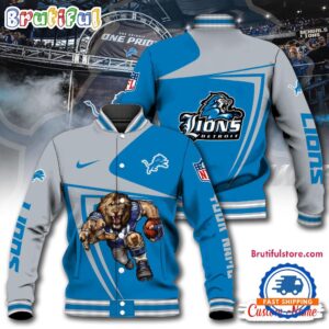 Detroit Lions NFL Style Baseball Jacket For Fans