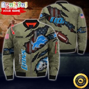 Detroit Lions NFL Style Bomber Jacket For Fans