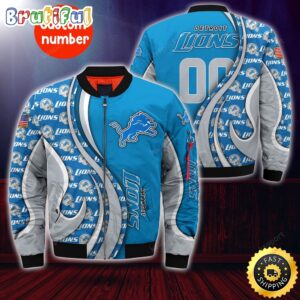 Detroit Lions NFL Style Bomber Jacket For Fans