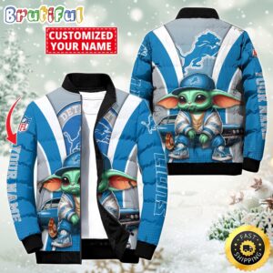 Detroit Lions NFL Style Puffer Jacket For Fans