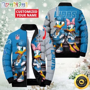 Detroit Lions NFL Style Puffer Jacket For Fans