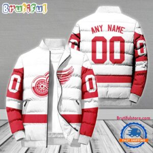 Detroit Red Wings NHL Style Puffer Jacket For Fans