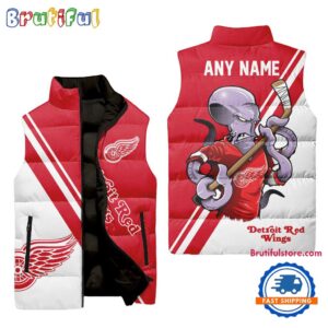 Detroit Red Wings NHL Style Sleeveless Puffer Jacket For Fans