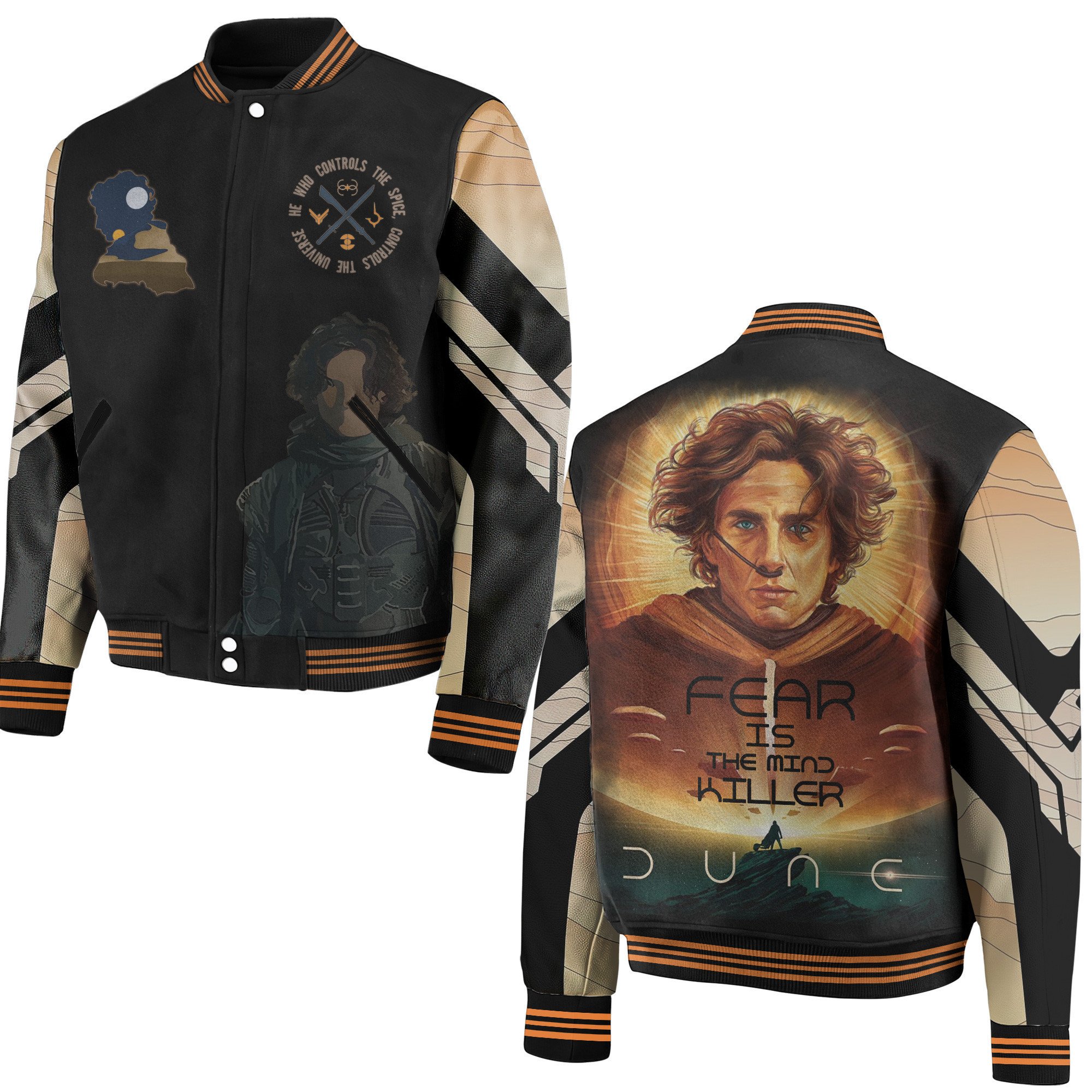 Dune Movies Style Baseball Jacket For Fans