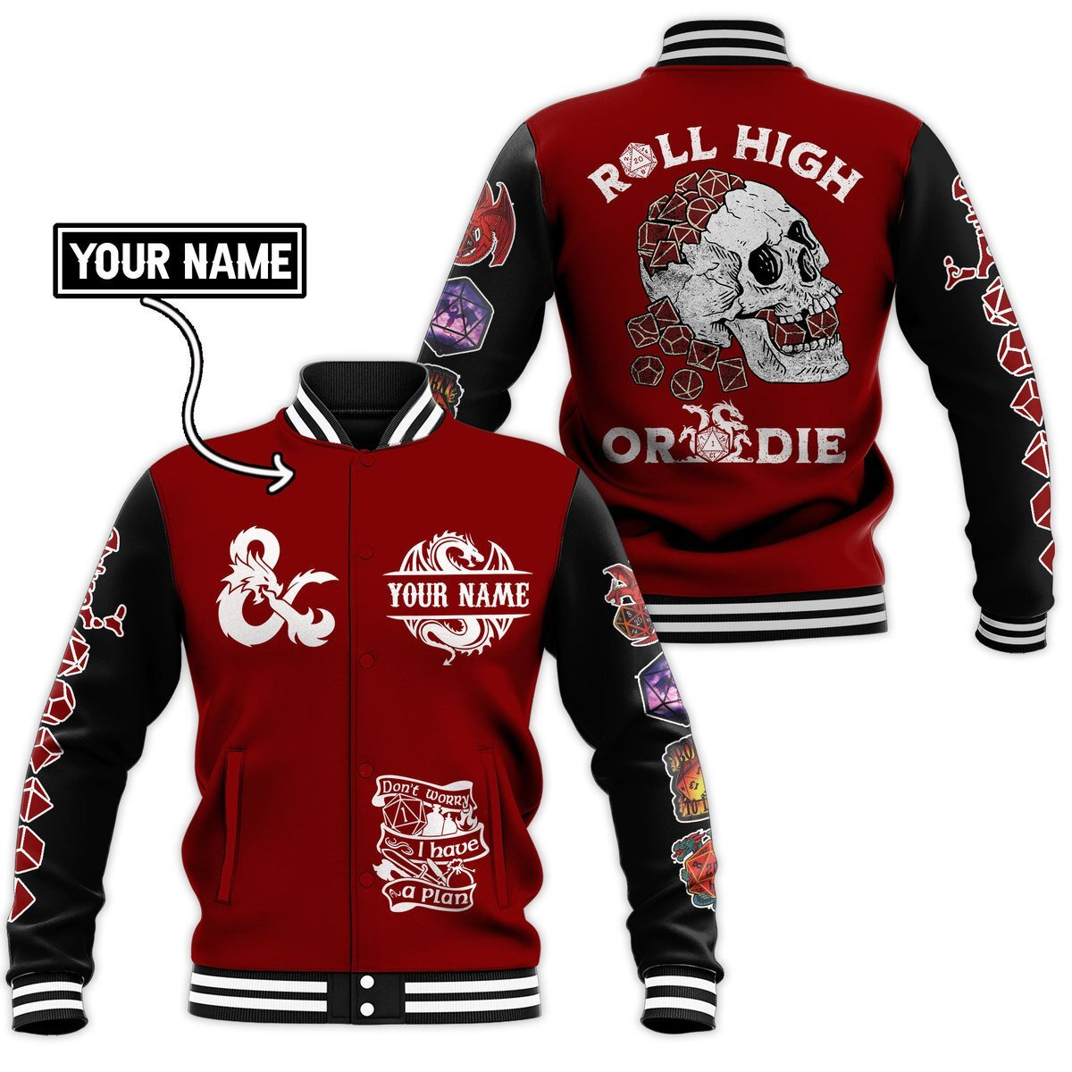 Dungeons & Dragons Games Style Baseball Jacket For Fans
