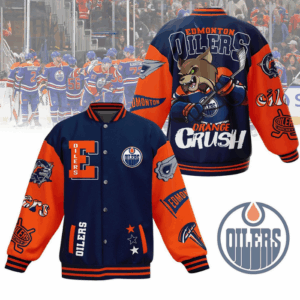 Edmonton Oilers NHL Style Baseball Jacket For Fans