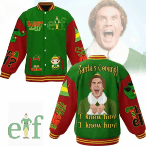 Elf Movies Style Baseball Jacket For Fans