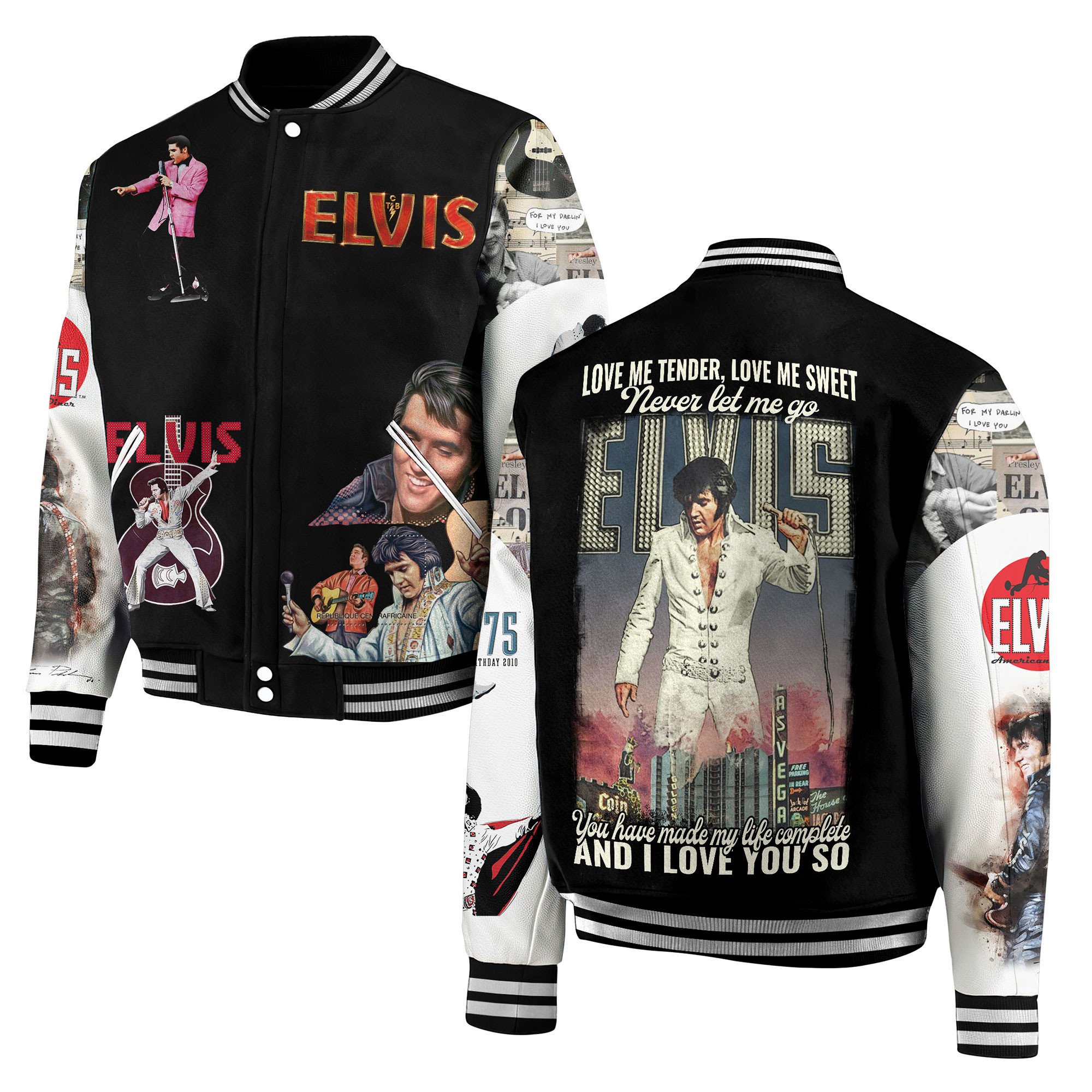 Elvis Presley Music Style Baseball Jacket For Fans