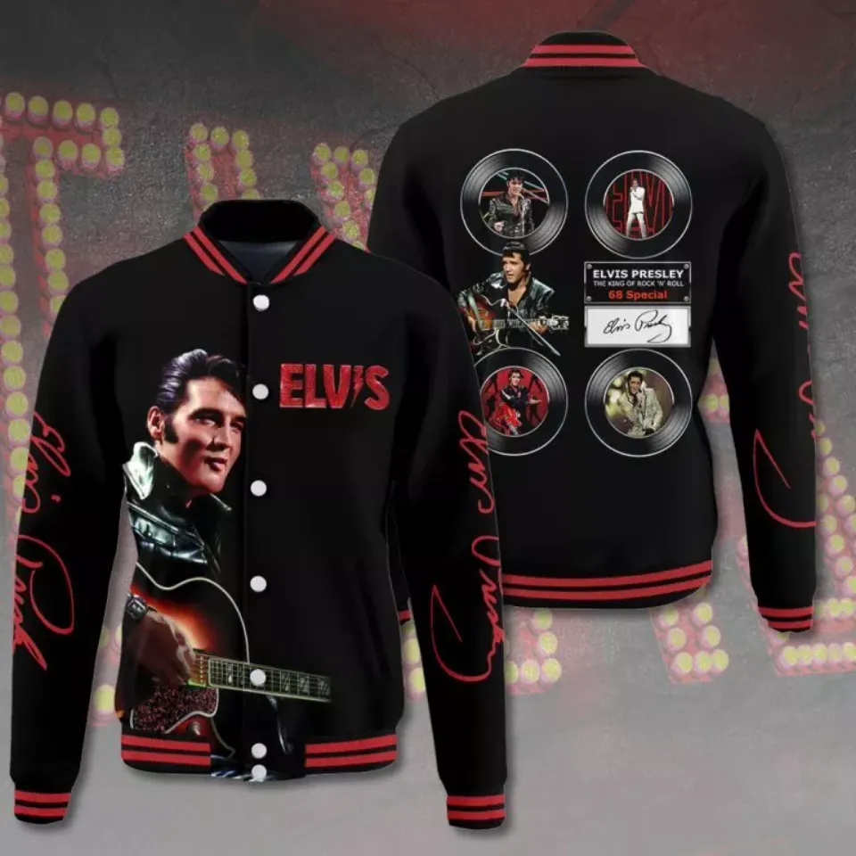 Elvis Presley Music Style Baseball Jacket For Fans