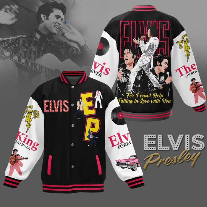 Elvis Presley Music Style Baseball Jacket For Fans