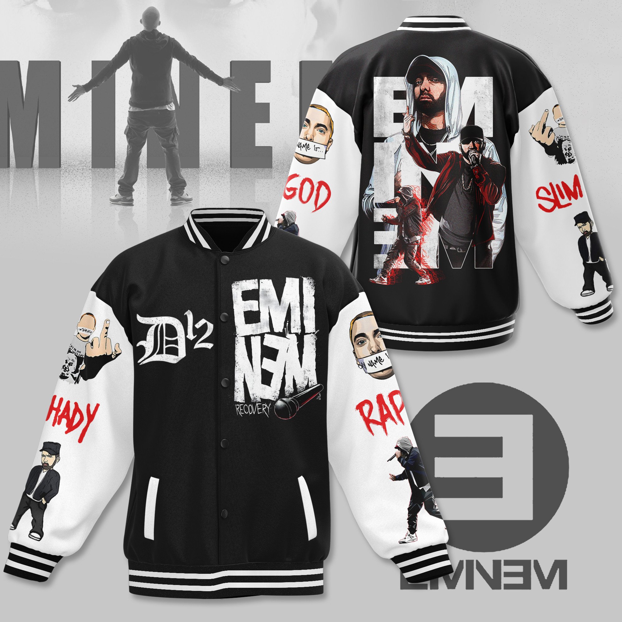 Eminem Music Style Baseball Jacket For Fans