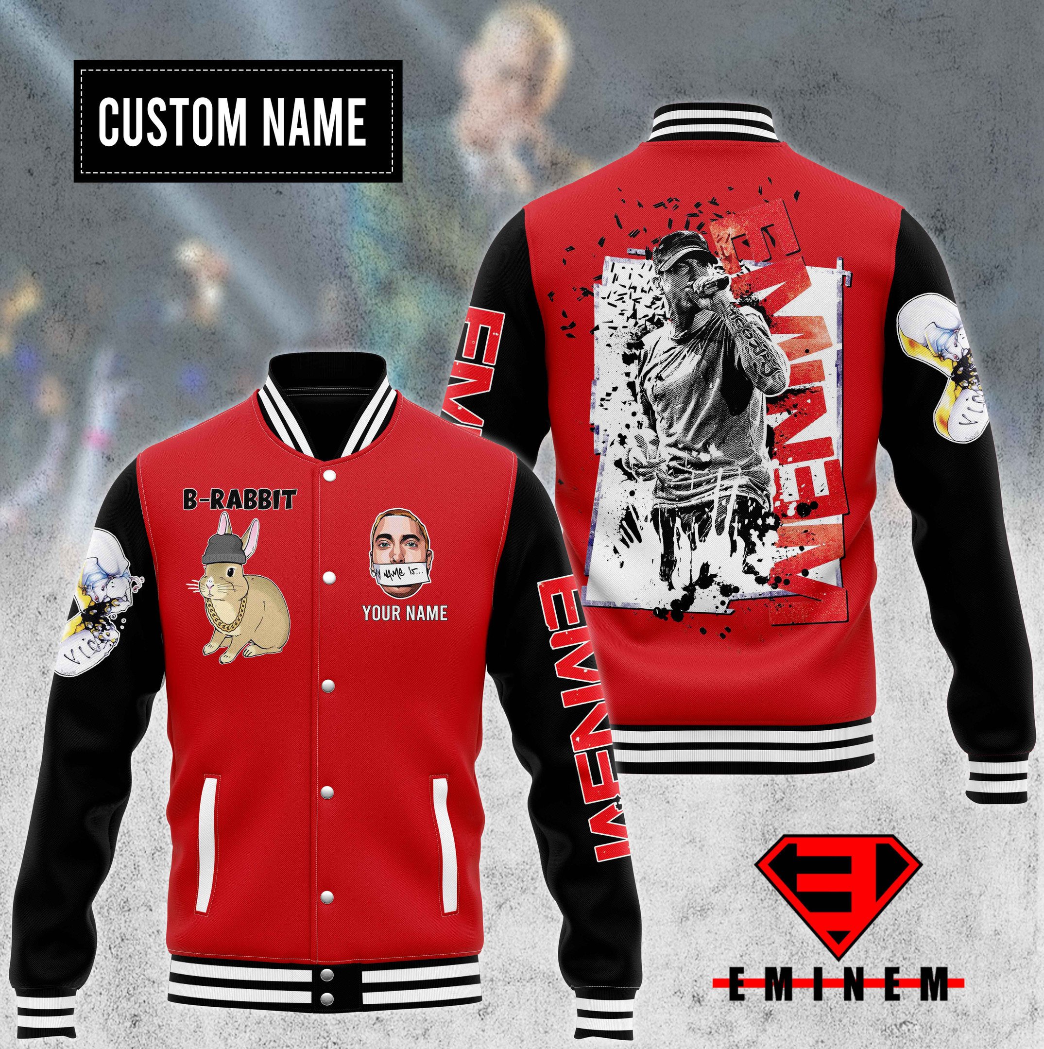 Eminem Music Style Baseball Jacket For Fans