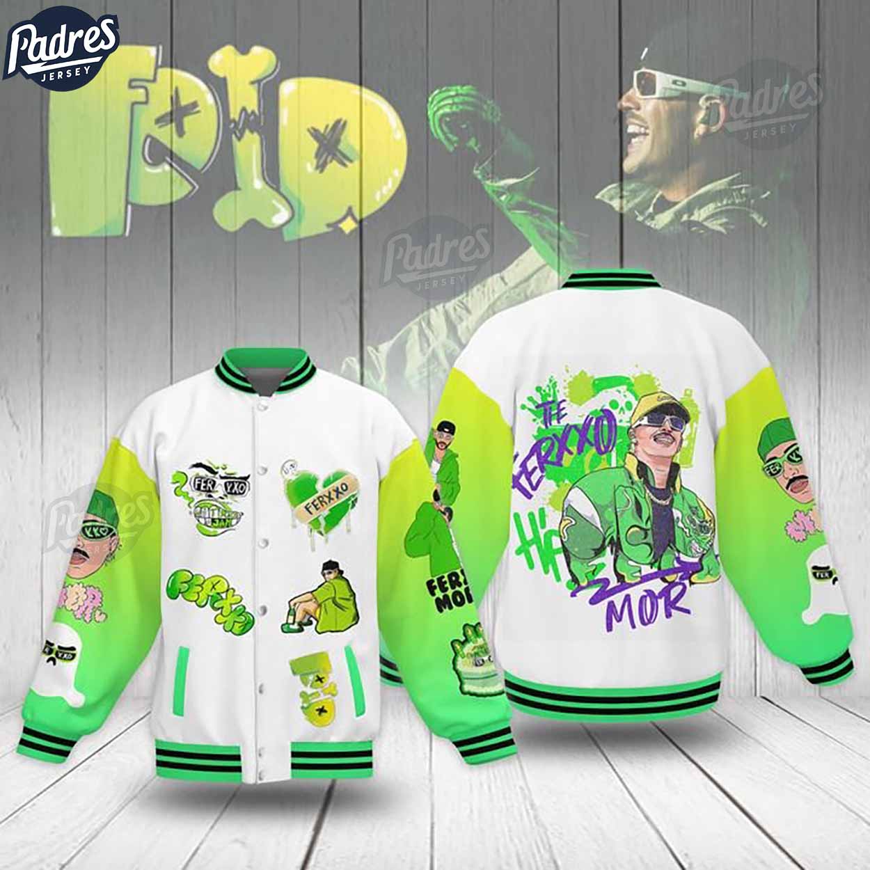 Feid Music Style Baseball Jacket For Fans