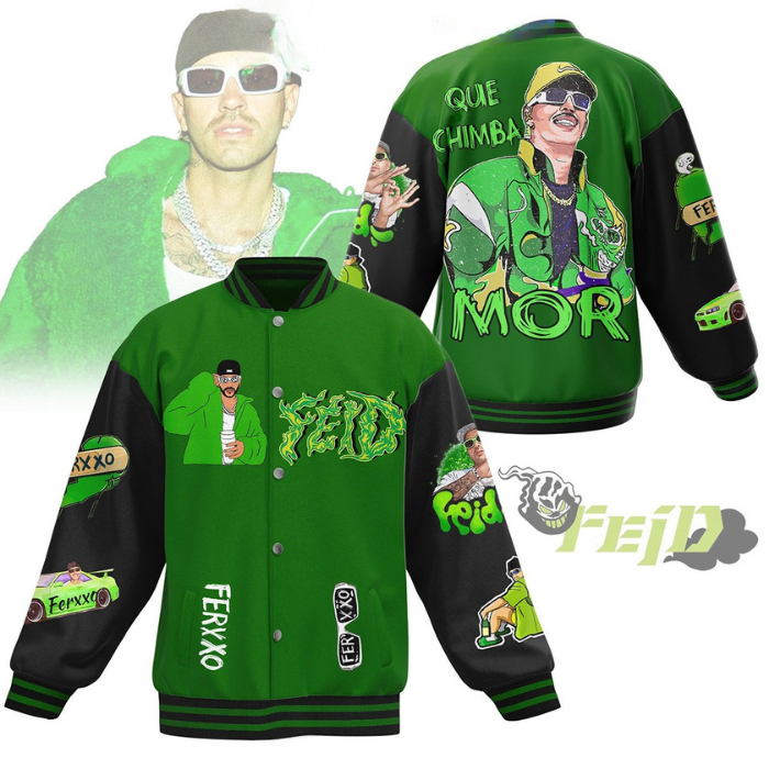 Feid Music Style Baseball Jacket For Fans