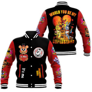 Five Nights at Freddy's Cartoon Style Baseball Jacket For Fans