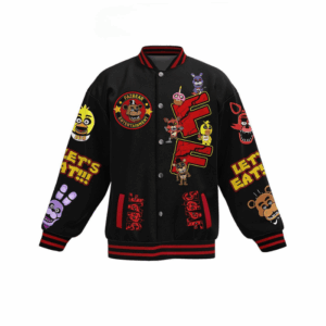 Five Nights at Freddy's Cartoon Style Baseball Jacket For Fans