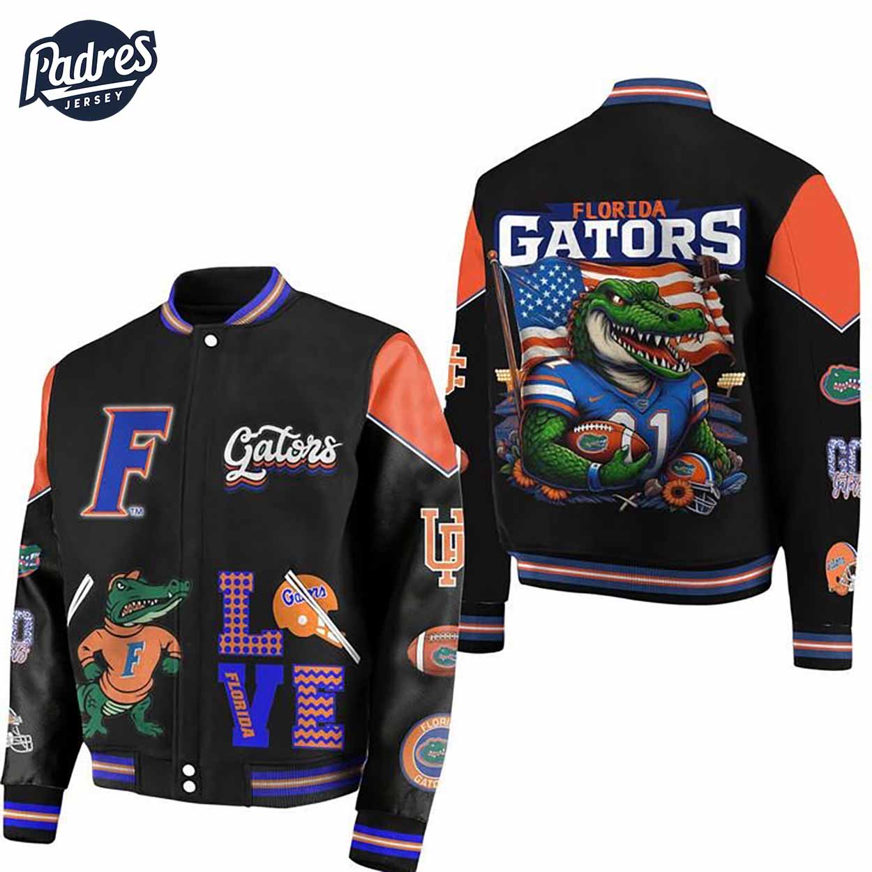 Florida Gators NCAA Style Baseball Jacket For Fans