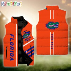 Florida Gators NCAA Style Sleeveless Puffer Jacket For Fans