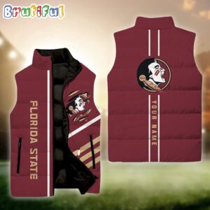 Florida State Seminoles NCAA Style Sleeveless Puffer Jacket For Fans