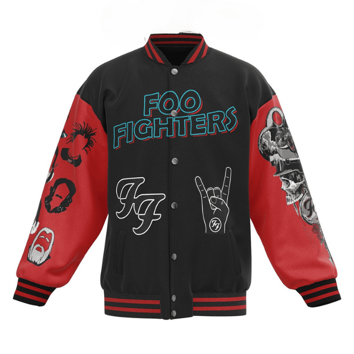 Foo Fighters Music Style Baseball Jacket For Fans