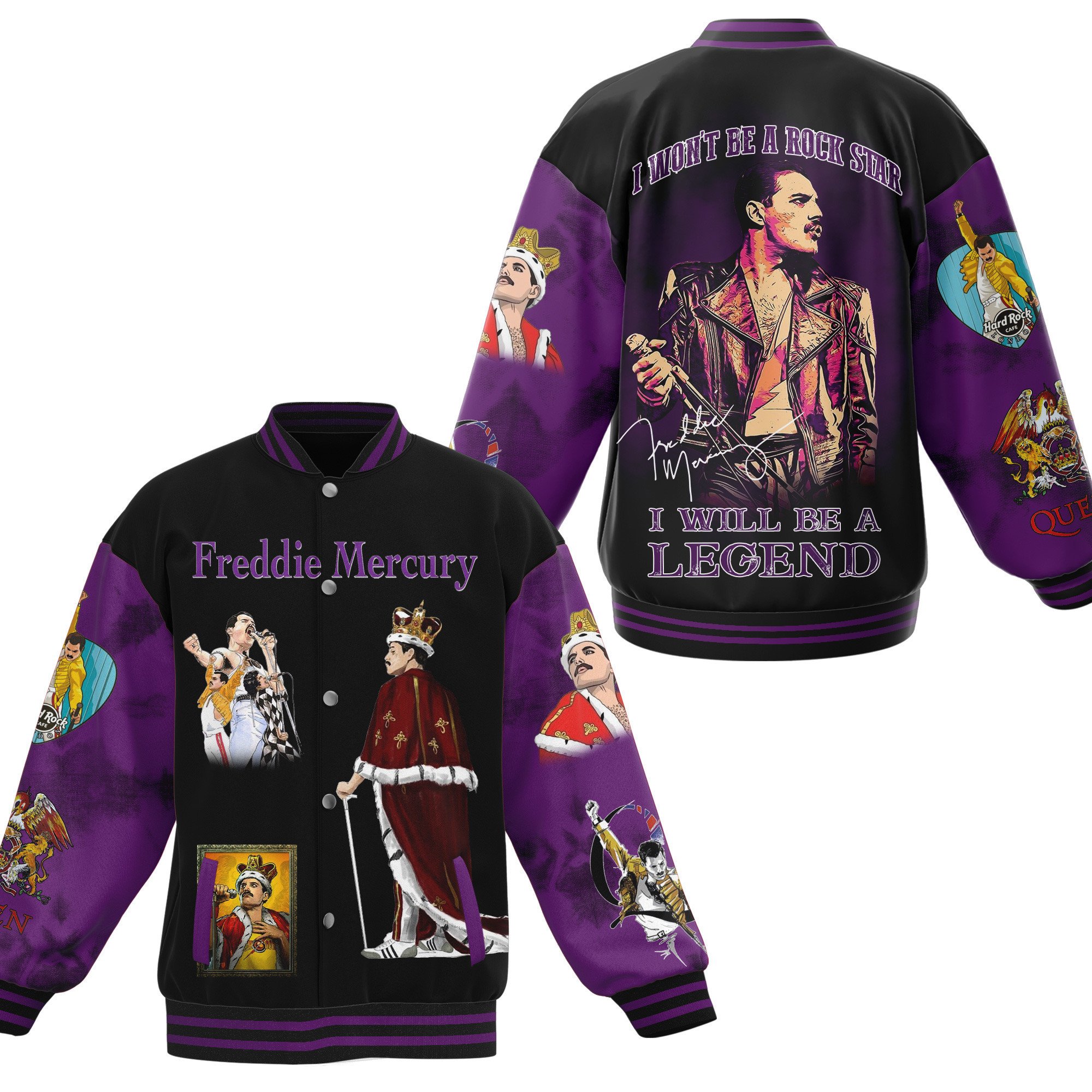 Freddie Mercury Music Style Baseball Jacket For Fans