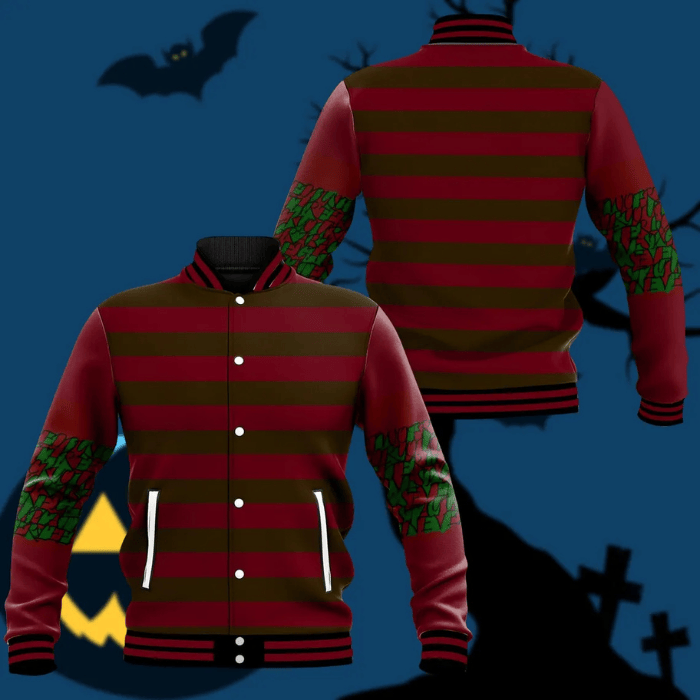 Freddy Krueger Movies Style Baseball Jacket For Fans