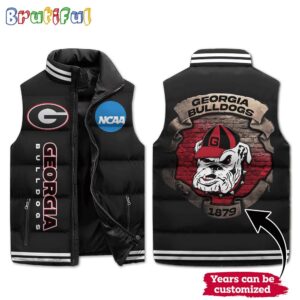 Georgia Bulldogs NCAA Style Sleeveless Puffer Jacket For Fans
