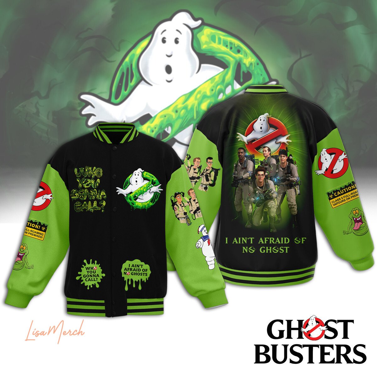Ghost Music Style Baseball Jacket For Fans