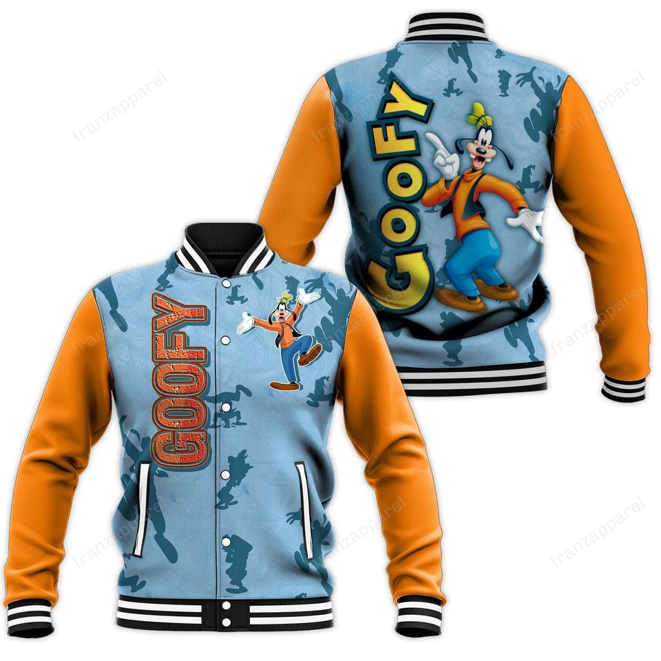 Goofy Cartoon Style Baseball Jacket For Fans