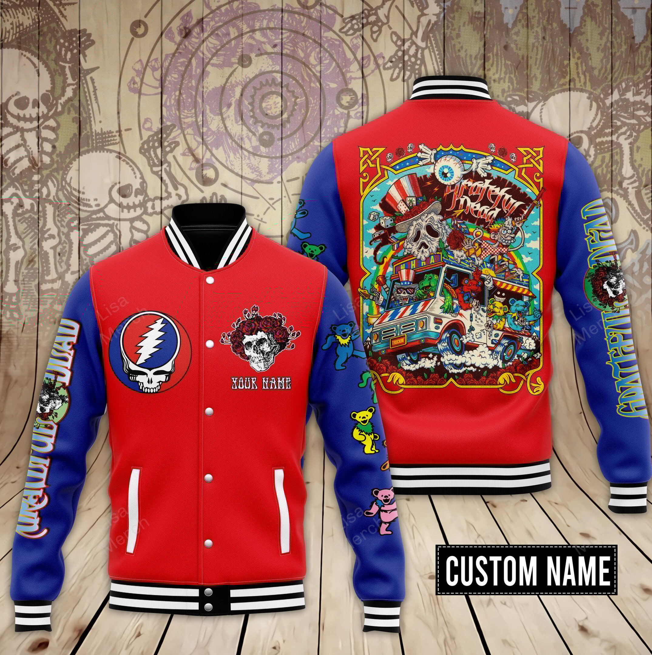 Grateful Dead Music Style Baseball Jacket For Fans