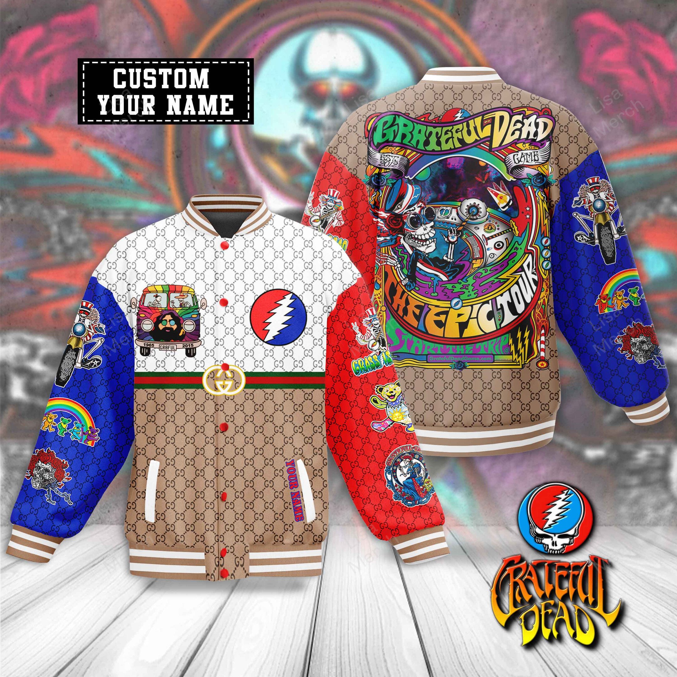 Grateful Dead Music Style Baseball Jacket For Fans
