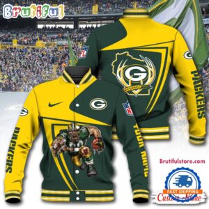 Green Bay Packers NFL Style Baseball Jacket For Fans