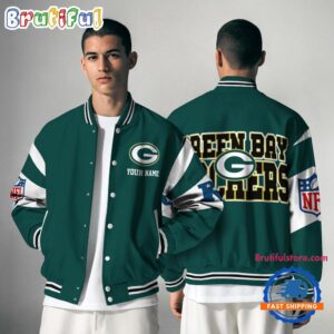 Green Bay Packers NFL Style Baseball Jacket For Fans