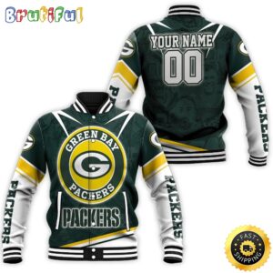 Green Bay Packers NFL Style Baseball Jacket For Fans
