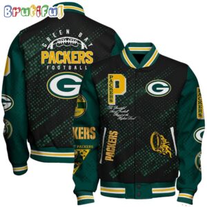 Green Bay Packers NFL Style Baseball Jacket For Fans