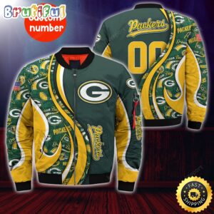 Green Bay Packers NFL Style Bomber Jacket For Fans