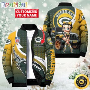 Green Bay Packers NFL Style Puffer Jacket For Fans