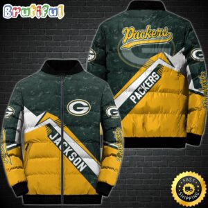 Green Bay Packers NFL Style Puffer Jacket For Fans