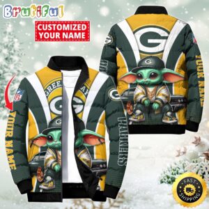 Green Bay Packers NFL Style Puffer Jacket For Fans