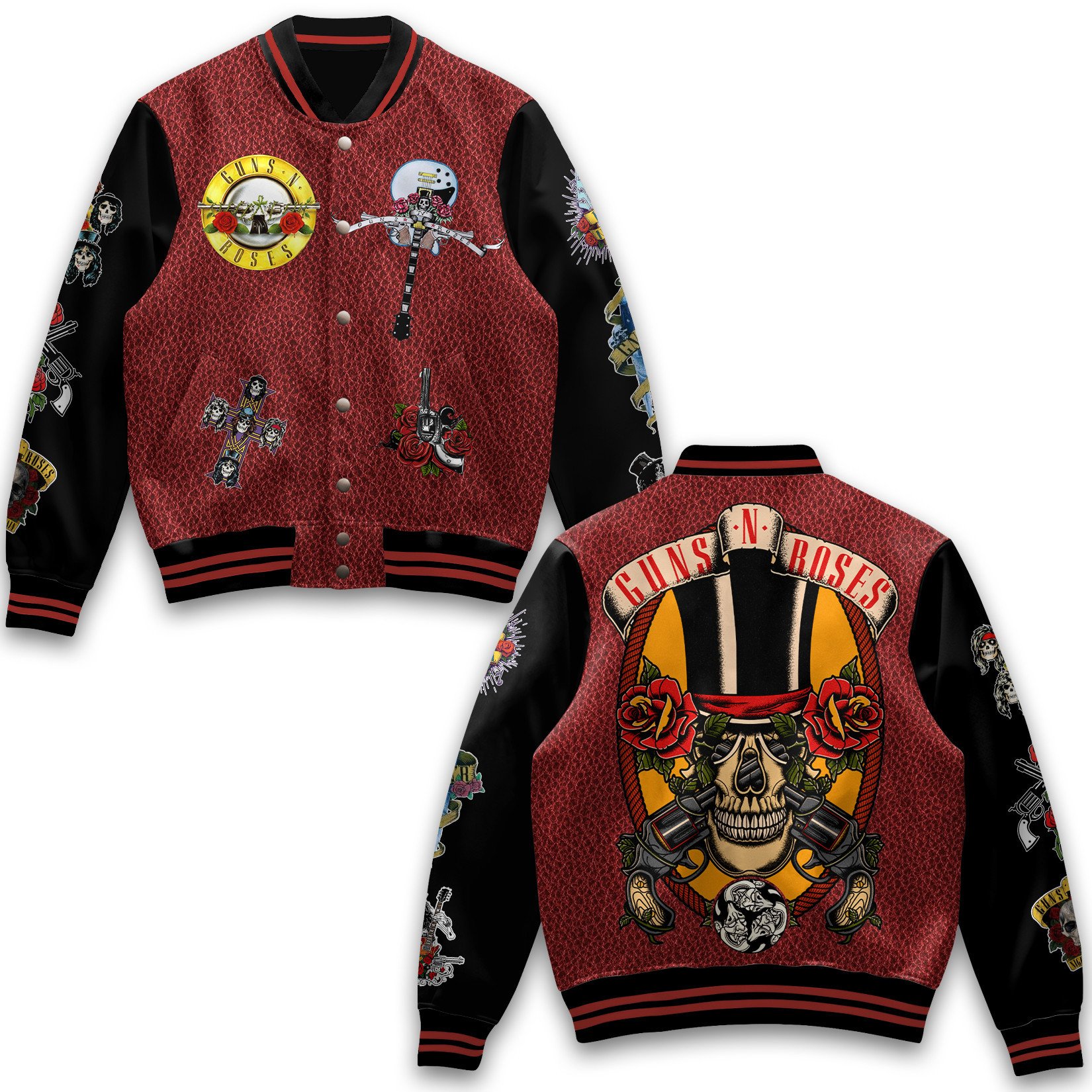 Guns N' Roses Music Style Baseball Jacket For Fans