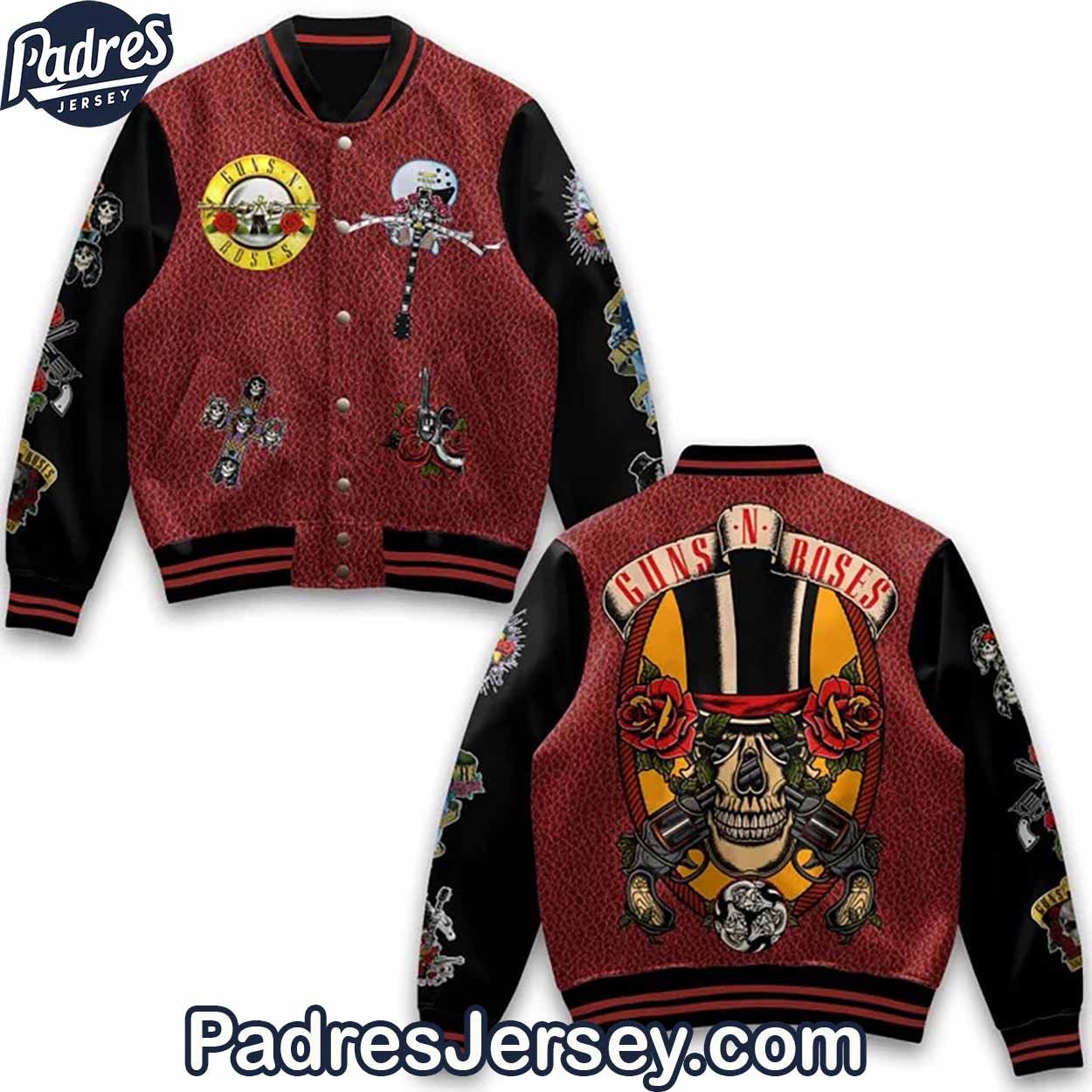 Guns N' Roses Music Style Baseball Jacket For Fans