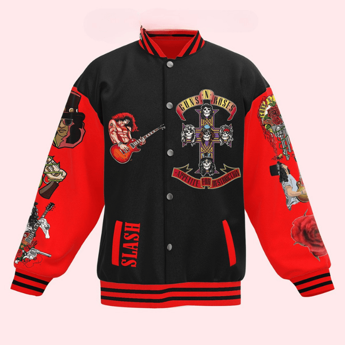 Guns N' Roses Music Style Baseball Jacket For Fans