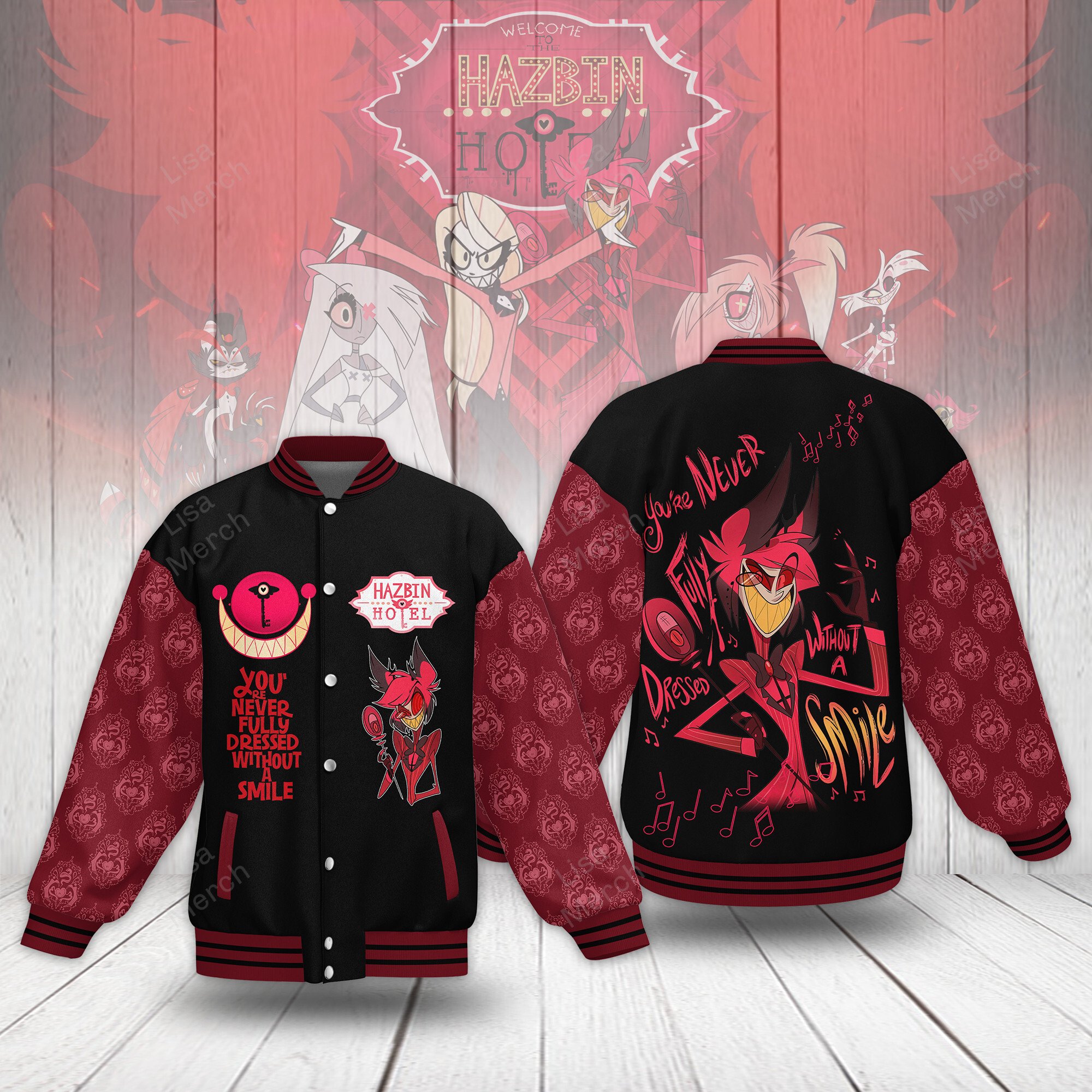 Hazbin Hotel Movies Style Baseball Jacket For Fans