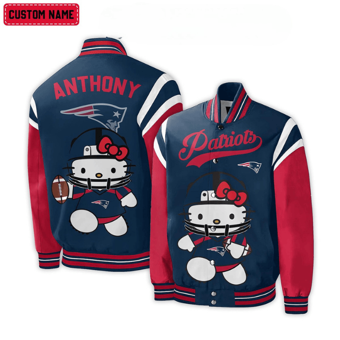 Hello Kitty Cartoon Style Baseball Jacket For Fans