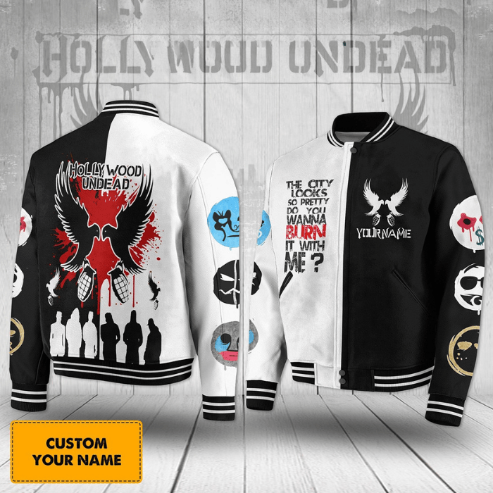 Hollywood Undead Music Style Baseball Jacket For Fans