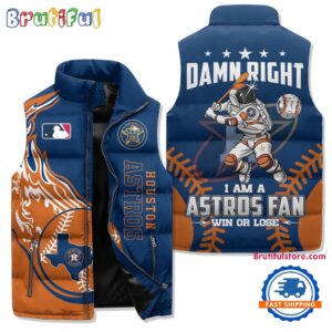 Houston Astros MLB Style Sleeveless Puffer Jacket For Fans